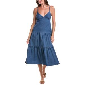 Marion Womens  Solid Midi Dress, Blue